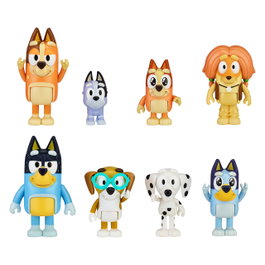 Moose Toys Bluey : Set de 8 figurines Famille & Amis