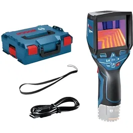 Bosch Professional GTC 400 C Détecteur thermique infrarouge, Caméra thermique pour diagnostic -10°C à +400°C avec mesure humidité, Réf. 0601083108