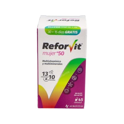 AUROVITAS Reforvit - Complément alimentaire pour femmes de plus de 50 ans - 45 capsules AUROVITAS Reforvit - Complément alimentaire pour femmes de plus de 50 ans - 45 capsules