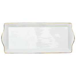 Home Deco Factory Bandeja 31x15 cm Ribete Dorado