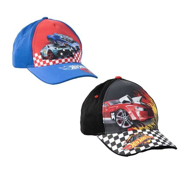 Hot Wheels Casquette pour enfant - 53 cm - modèles assortis - Modèle envoyé aléatoirement - Bleu