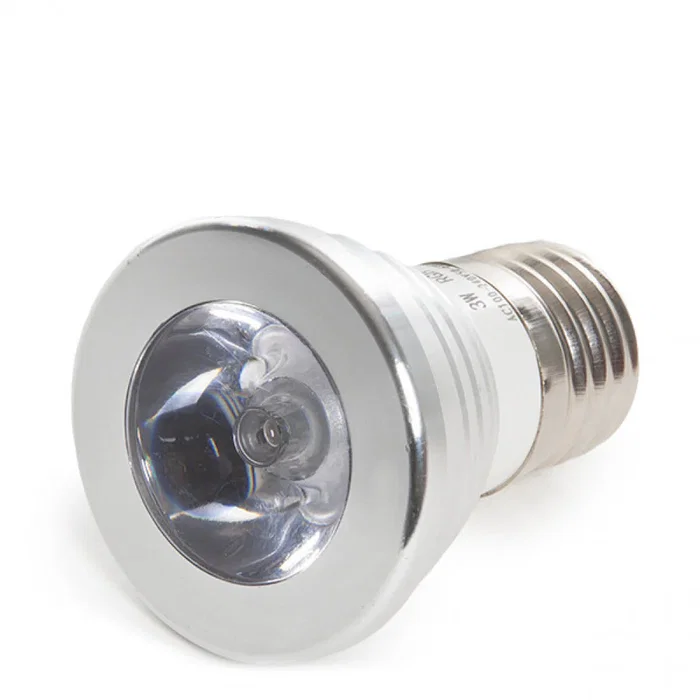 Ampoule LED E27 3W RGB avec Contrôle à Distance, 40.000H [PL187220-E27]