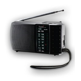 SAMI Radio à 2 bandes avec écouteurs - Noir