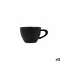 Ensemble de tasses à café Bidasoa Fosil Noir Céramique Alumine 800 ml (12 Unités)