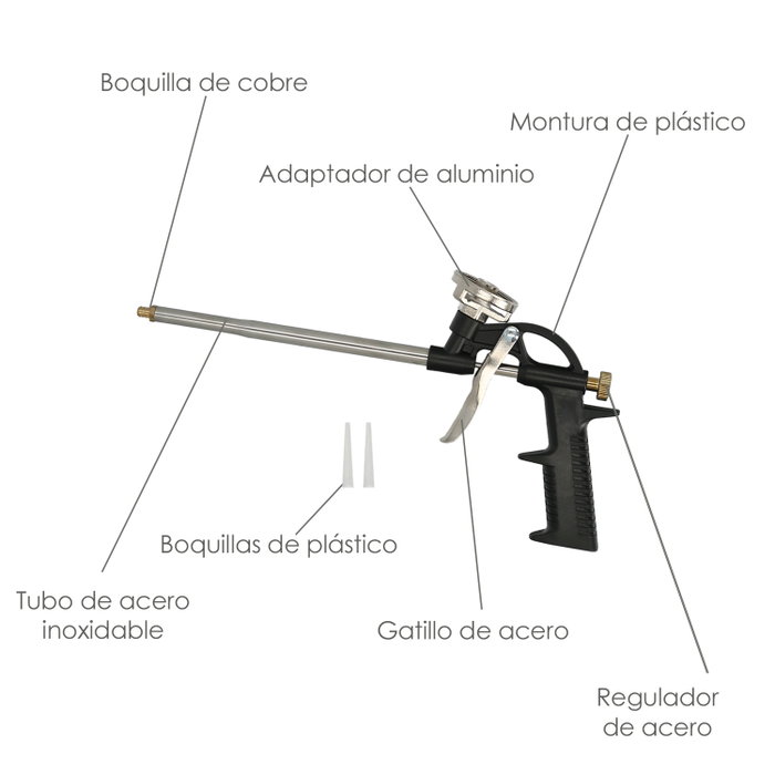 WOLFPACK LINEA PROFESIONAL Pistola para espuma polyuréthane réglable Target 1