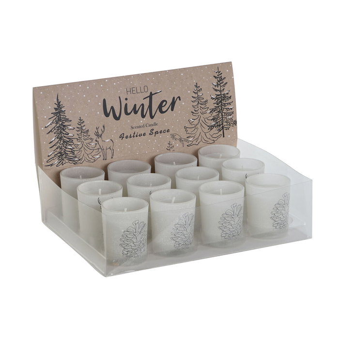 Bougie DKD Home Decor Blanc Noël 5 x 5 x 6 cm (3 Unités) Bougie DKD Home Decor Blanc Noël 5 x 5 x 6 cm (3 Unités)