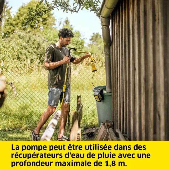 Karcher Pompe Vide-Fûts sur Batterie BP 2.000-18 - Pour Jardin et Potager sans Alimentation Électrique - Sans Batterie ni Chargeur