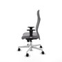 Piqueras Y Crespo Fauteuil Albacete Gris avec Mécanisme Synchrone et Base Blanche