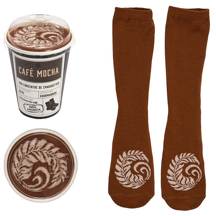 Home Deco Factory Chaussettes de Café DELISOCKS Assorties Home Deco Factory Chaussettes de Café DELISOCKS Assorties