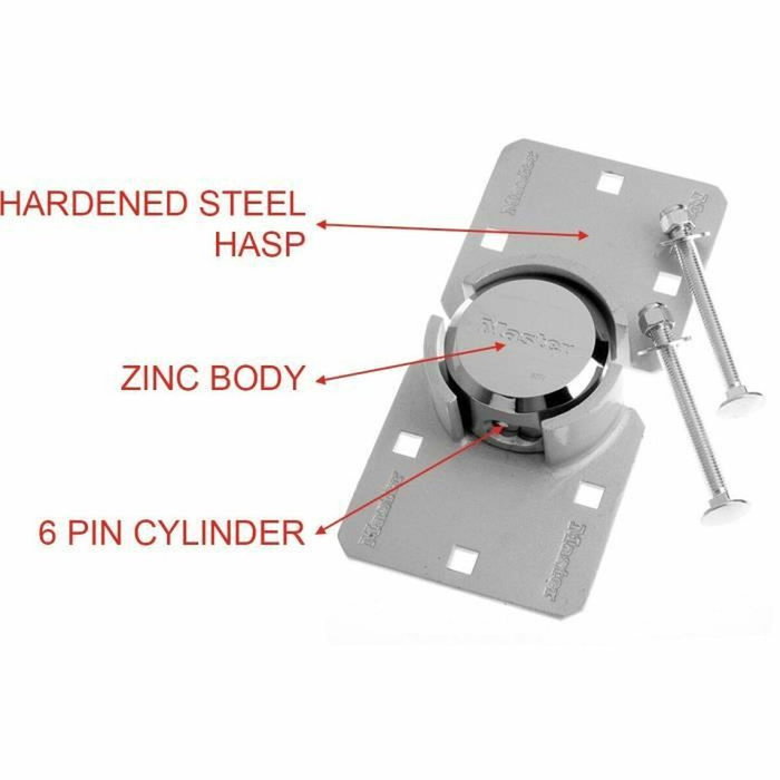 Master Lock 736EURD Cadenas à anse cachée et moraillon pour utilitaires