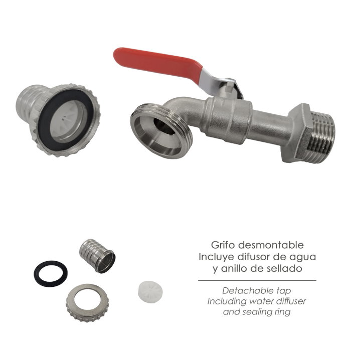 WOLFPACK LINEA PROFESIONAL Grifo Esfera 1 pouce Jardin