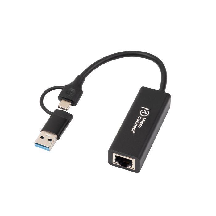 MicroConnect Adaptateur réseau Gigabit USB-C / A vers RJ45 MicroConnect Adaptateur réseau Gigabit USB-C / A vers RJ45