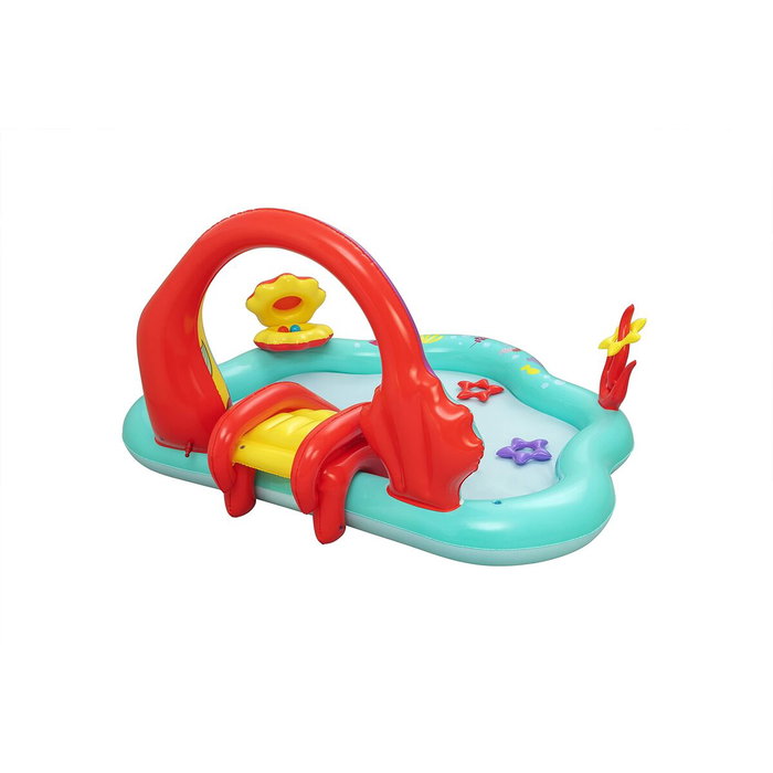 Bestway Piscine Gonflable Aire de Jeux Disney Sirenita 221x193x117cm+2 Ans Jardin 91097