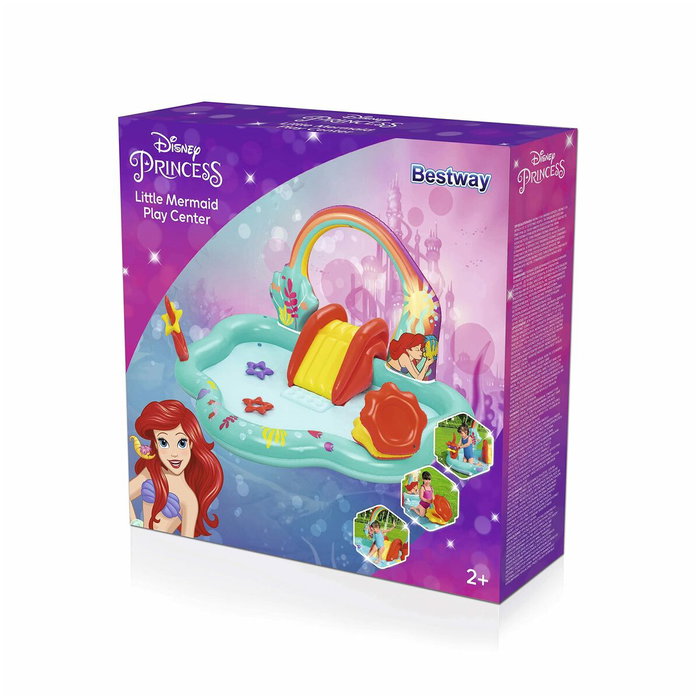 Bestway Piscine Gonflable Aire de Jeux Disney Sirenita 221x193x117cm+2 Ans Jardin 91097