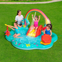Bestway Piscine Gonflable Parc de Jeux Disney La Petite Sirène 221x193x117 cm +2 Ans Jardin 91097