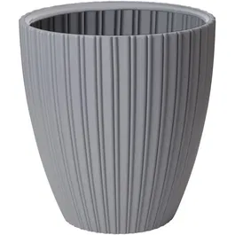 Garden ID Fancy - Pot de fleurs éco-responsable recyclé pour jardin, balcon ou intérieur - Gris clair - Résistant gel, chocs et UV - 40 x 42 cm