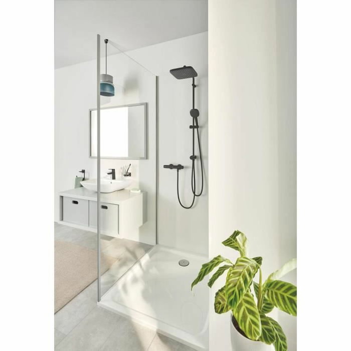 GROHE Vitalio Comfort 250 Colonne de douche avec inverseur manuel - Noir Mat