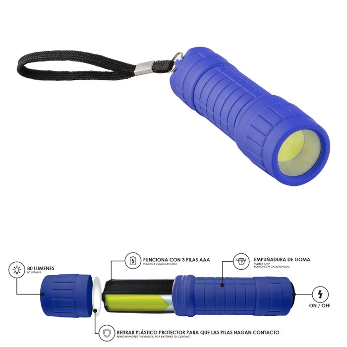 WOLFPACK LINEA PROFESIONAL Lampe torche LED Soft Touch 120 Lumens Couleurs Assorties