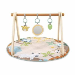 Ingenuity Tapis d'éveil WonderWood pliable avec arche en bois, beige et multicouleur