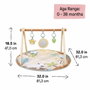 Ingenuity Tapis d'éveil WonderWood pliable avec arche en bois, beige et multicouleur