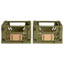 Day Lot de 2 boîtes de rangement pliables Vert olive