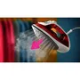 Philips DST2010/40 Fer à repasser vapeur 2000W avec système anticalcaire Calc Clean, vapeur continue 25 g/min, pressing 100 g/min, semelle antiadhésive, rouge/blanc