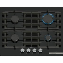 Bosch Table de cuisson à gaz Série 6 PPP6A6I40, 4 foyers, Noir