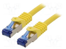 LOGILINK Câble Ethernet Patch Cord S/FTP Cat 6a RJ45 0,5m Jaune