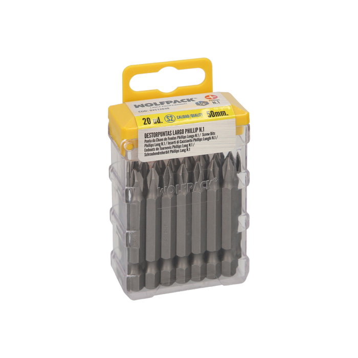 WOLFPACK LINEA PROFESIONAL Lot de 50 embouts Phillips N.1 S2