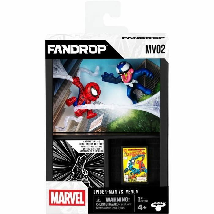 Fandrop Spider-Man vs Venom - Vitrine avec scène culte, mini affiche et artefact - 18 cm Fandrop Spider-Man vs Venom - Vitrine avec scène culte, mini affiche et artefact - 18 cm
