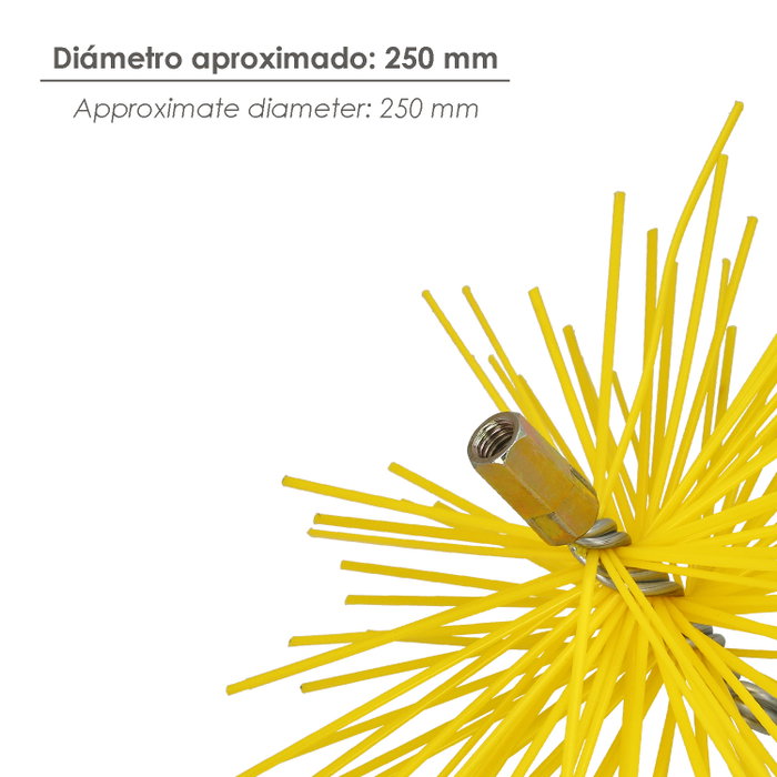 WOLFPACK LINEA PROFESIONAL Brosse de débouchage en nylon 250 mm M12 WOLFPACK LINEA PROFESIONAL Brosse de débouchage en nylon 250 mm M12