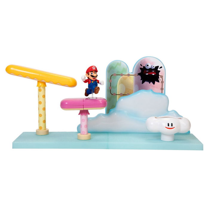 JAKKS PACIFIC - Jouet Super Mario Nintendo - Playset de la Figure Nube Toad, taille 6 cm - Univers Mario