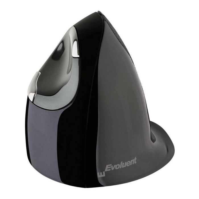 Evoluent D Medium - Souris Verticale Ergonomique Sans Fil à Sensor Laser, Boutons Rainurés, DPI Réglable et Récepteur Magnétique