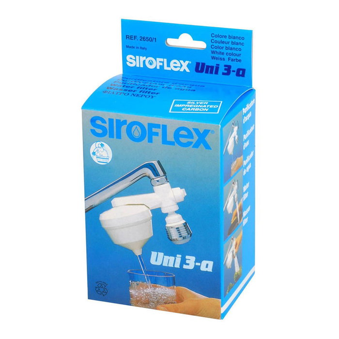 Metaltex Uni-3 Classic Purificateur d'eau blanc, 3 fonctions