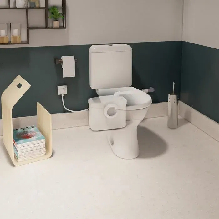 SFA Sanibroyeur - Broyeur WC adaptable et compact avec clapet anti-retour, silencieux (48 dB) - Origine France Garantie