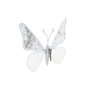 DKD Home Decor Décorations de Noël Polyester Papillon (2 Unités) (23 x 3 x 19 cm) de couleur bleu ciel, blue marine et celeste