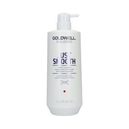 Goldwell Shampooing JUST SMOOTH 1000 ml - Cheveux Difficiles et Frisottis, Lissant, Anti-frisottis, Protection Couleur