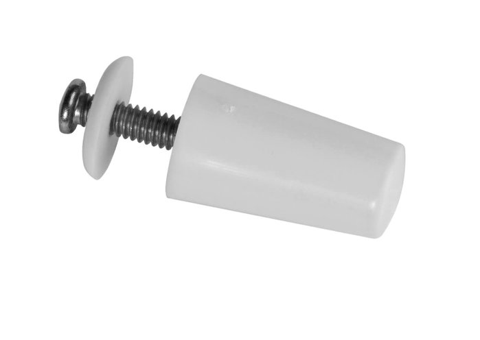 Persienne en plastique de 40 mm blanc avec vis métalliques (Boîte de 50) Persienne en plastique de 40 mm blanc avec vis métalliques (Boîte de 50)