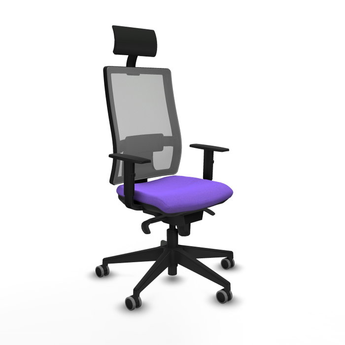 Piqueras y Crespo Chaise de Bureau Horna avec Appui-tête, Lila et Gris Piqueras y Crespo Chaise de Bureau Horna avec Appui-tête, Lila et Gris