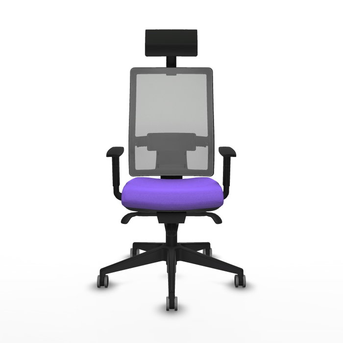 Piqueras y Crespo Chaise de Bureau Horna avec Appui-tête, Lila et Gris Piqueras y Crespo Chaise de Bureau Horna avec Appui-tête, Lila et Gris