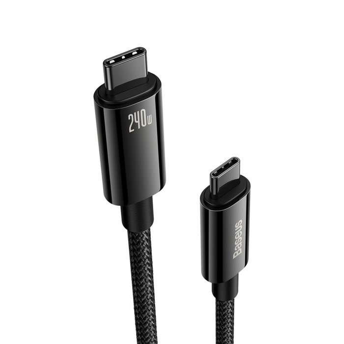 Baseus Câble de charge et de données Tungsten Gold USB-C vers USB-C 240W 2m
