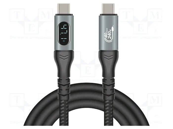 DELOCK Câble USB-C vers USB-C 1m 40Gbps 240W DELOCK Câble USB-C vers USB-C 1m 40Gbps 240W