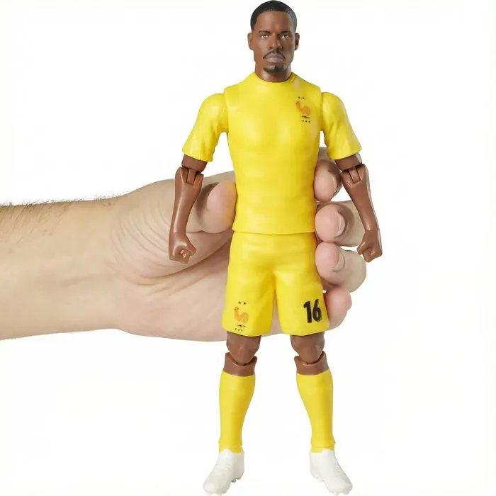 Megableu Figurine articulée Équipe de France Maignan numéro 16 20 cm avec Licence officielle - Hommage au gardien de l'équipe de France de football