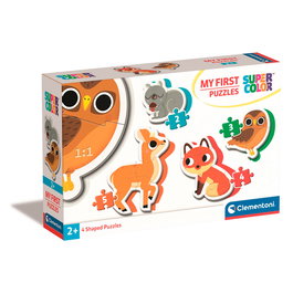 Clementoni My First Puzzle Animales Del Bosque 20814 - Puzzle Évolutif 4 en 1 avec 3, 6, 9 et 12 Pièces pour Enfants 2 Ans+