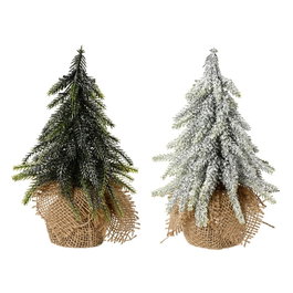 Everlands Mini sapin de Noël avec macetero en jute Ø 12 x 20 cm