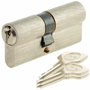 Yale Cylindre de Serrure YC500+ 40x50 mm Nickelé avec 3 Clés