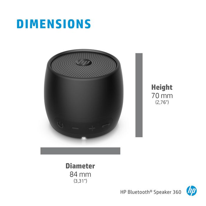 HP Enceinte Bluetooth HP 360 noire HP Enceinte Bluetooth HP 360 noire