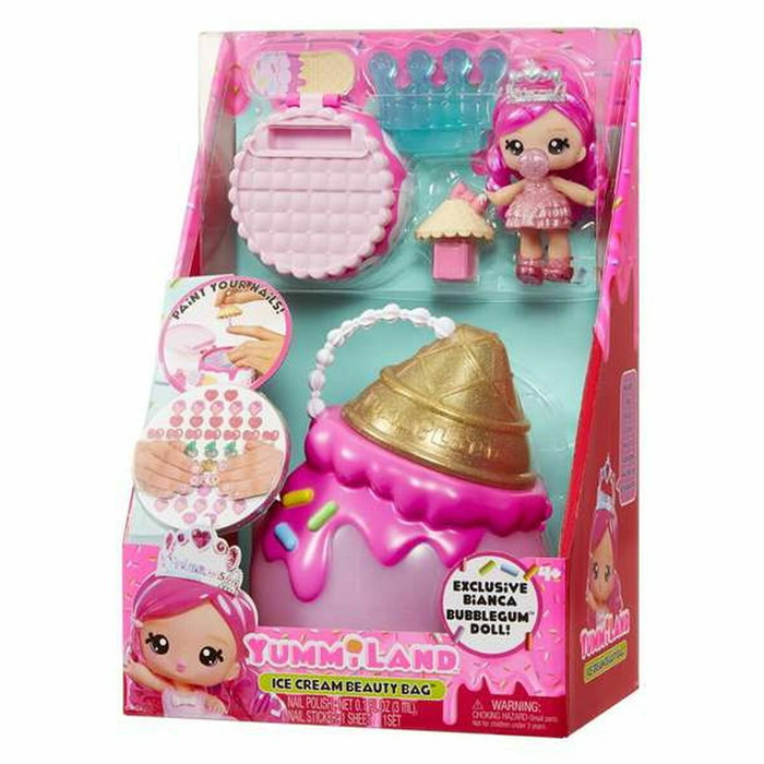 MGA Yummiland Beauty Bag Playset avec Poupée Bianca Chewing-gum et Sac de Beauté Glacé