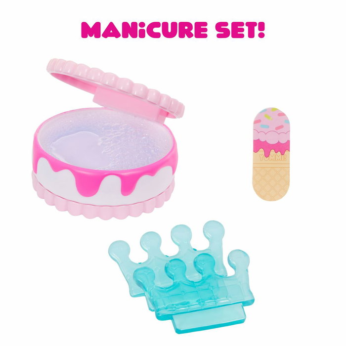 MGA Yummiland Beauty Bag Playset avec Poupée Bianca Chewing-gum et Sac de Beauté Glacé