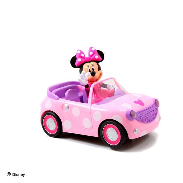 Smoby Coche radio control Minnie Roadster 27 MHz tourne sur lui-même 19 cm - Modèles assortis